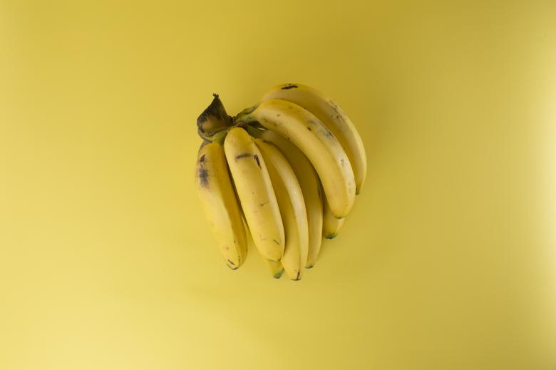 Free stock image of Bananas on Yellow created by Pixabay