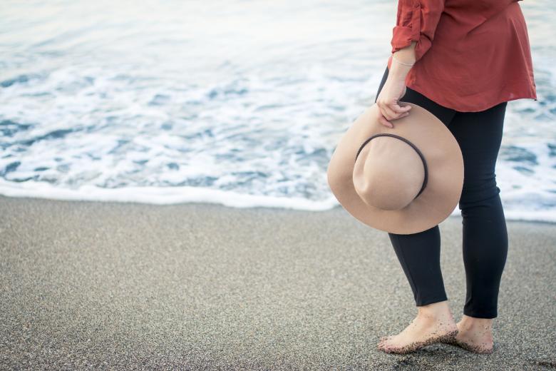 Free stock image of Girl at the Beach created by Pixabay