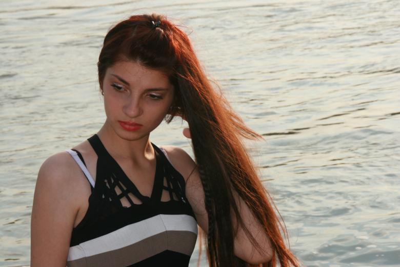 Free stock image of Girl on the Shore created by Pixabay