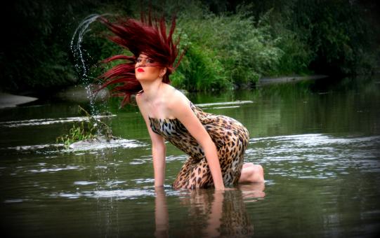 Free Stock Photo of Girl In Water