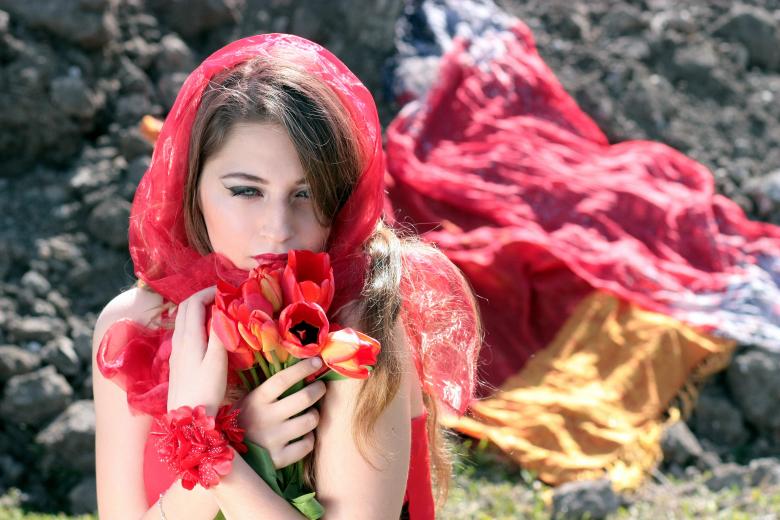 Free stock image of Beauty in Red created by Pixabay