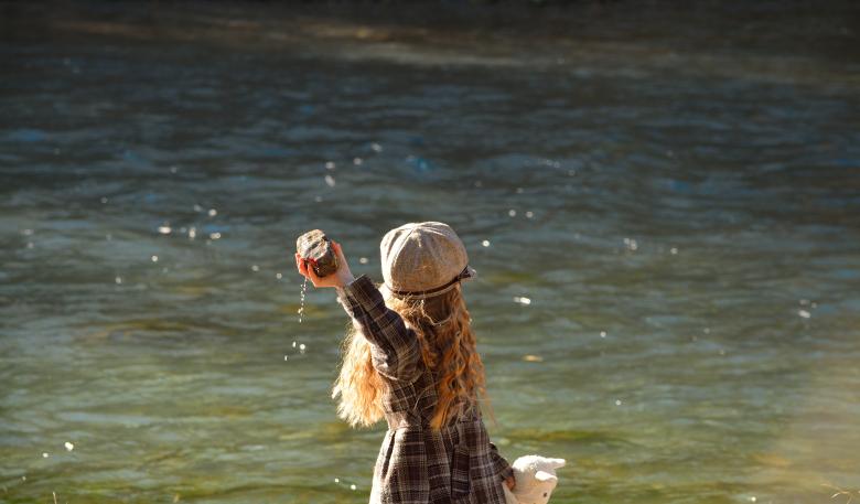 Free stock image of Girl Throwing Stone created by Pixabay