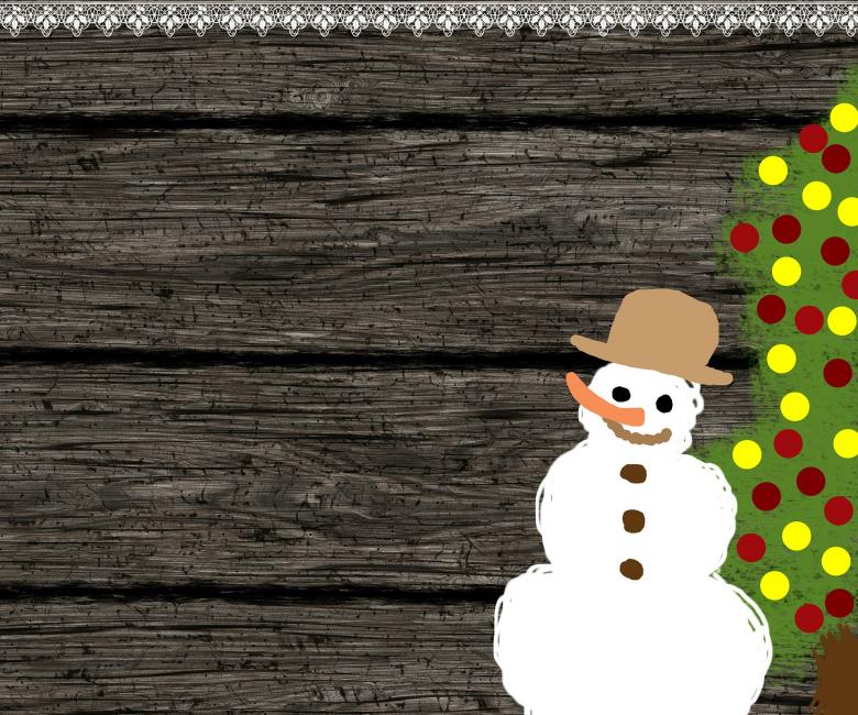 Free stock image of Snowman and Christmas Tree created by Pixabay
