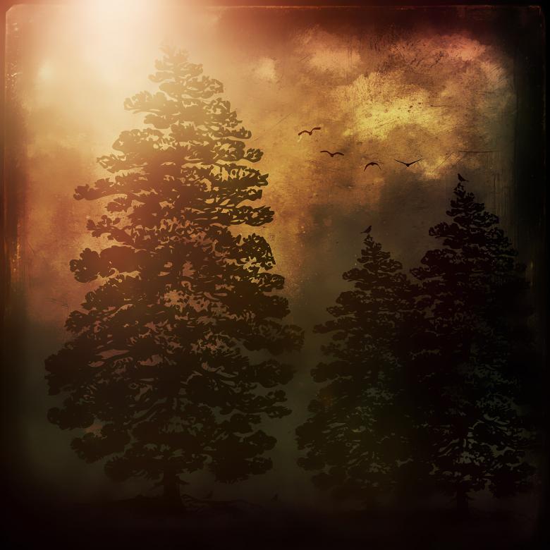 Free stock image of Trees Painting created by Pixabay