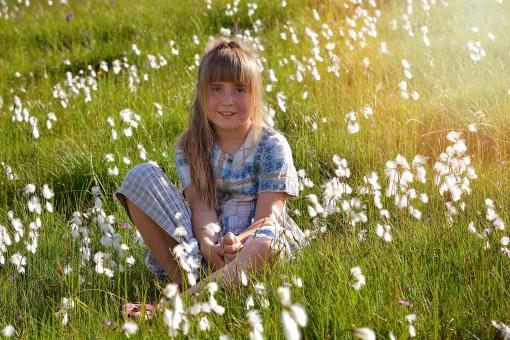 Free Stock Photo of Girl in the Field