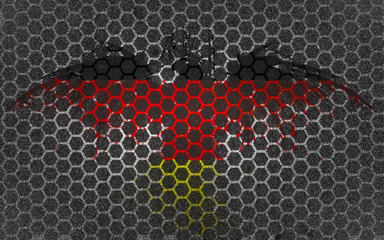 Free stock image of German Flag in Hexagon Style created by Johanna Miller