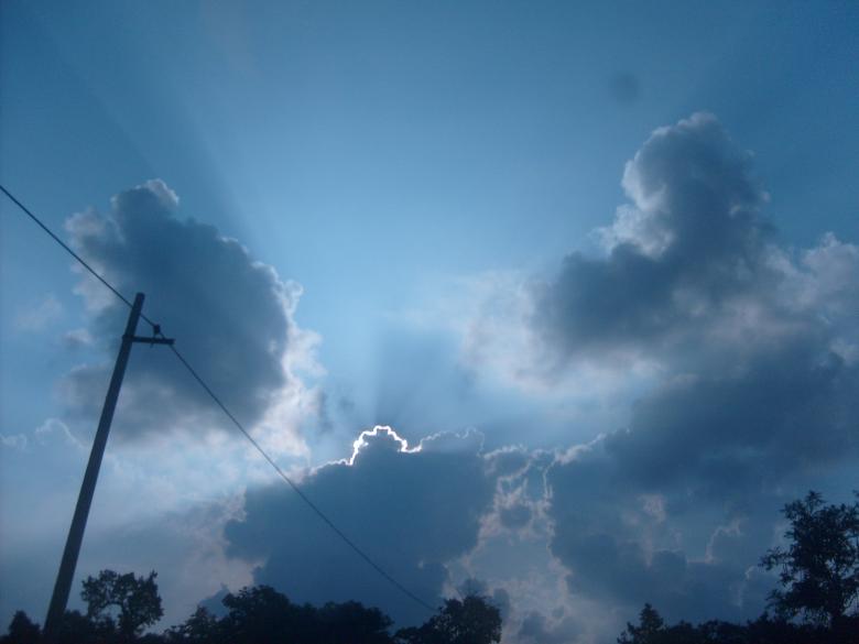 Free stock image of Sun Behind Clouds created by k sangeeta