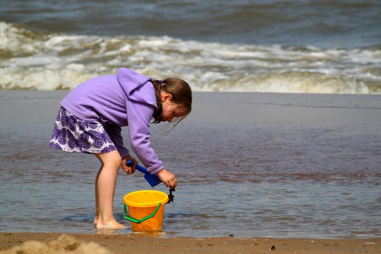 Free stock image of Girl on the Shore created by Pixabay