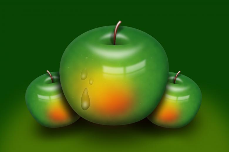 Free stock image of Green Apple Art created by Pixabay