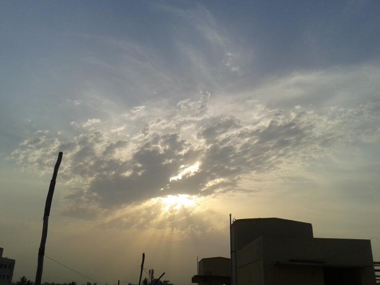 Free stock image of Clouds over sun created by k sangeeta