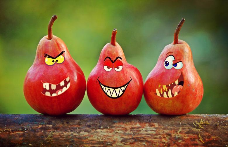 Free stock image of Angry Red Pears created by Pixabay