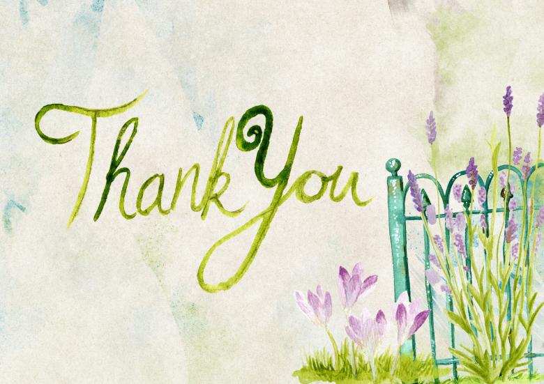 Free stock image of Thank you created by Pixabay