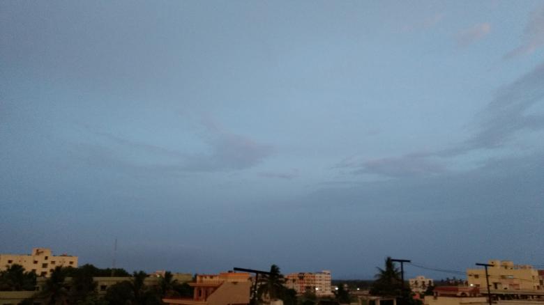 Free stock image of Blue sky evening created by k sangeeta