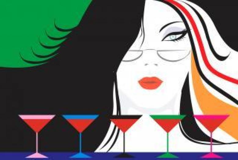 Free stock image of Lady and Wine Illustration created by maa illustrations