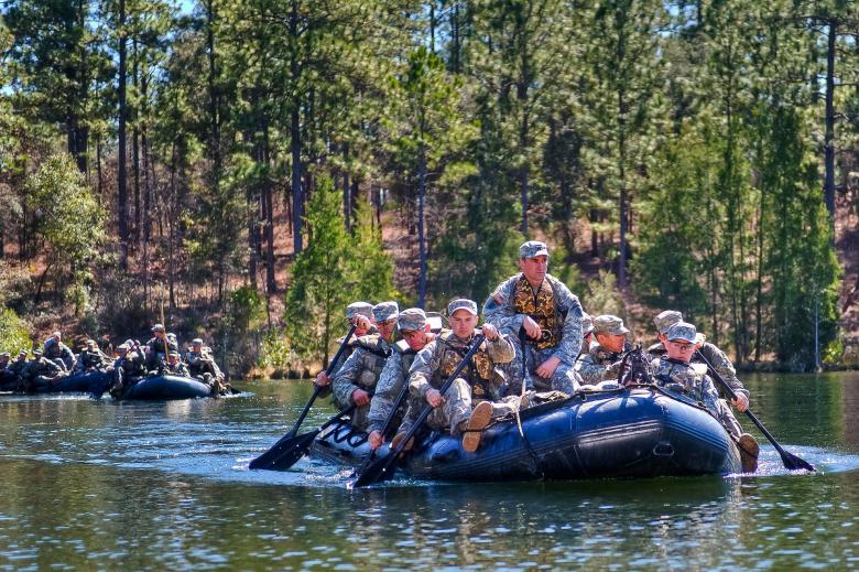 Free stock image of Military Men Crossing the River created by Pixabay