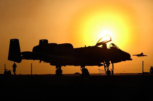 Military Aircraft Silhouette - Free Stock Photo