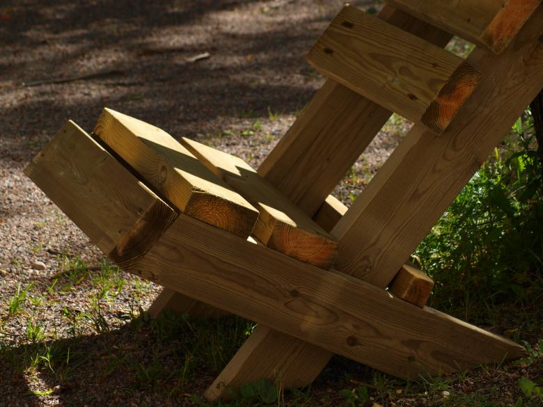 Free stock image of Selfmade wooden chair created by Marko Mäkinen