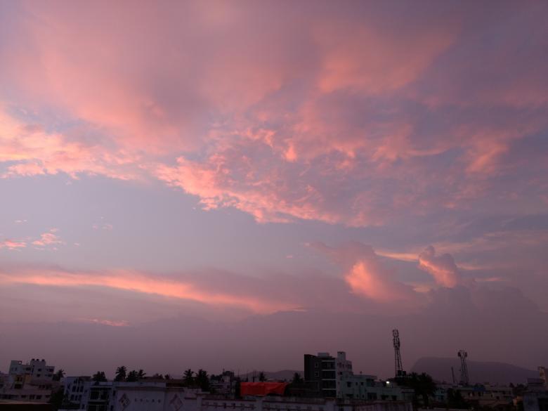 Free stock image of Colored Clouds over India created by k sangeeta