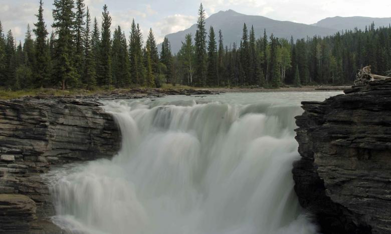 Free stock image of Athabasca Falls created by Pixabay