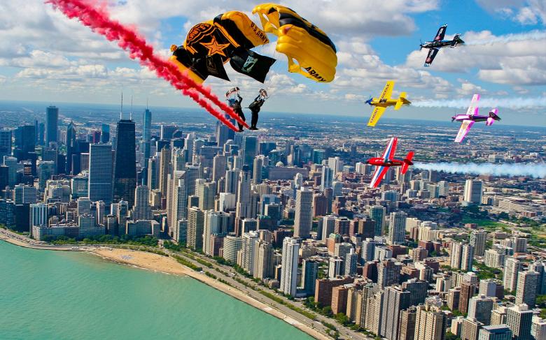 Free stock image of Colorful Airshow created by Pixabay