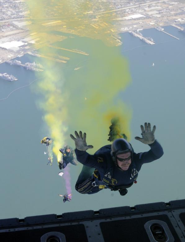 Free stock image of Colorful Skydiving created by Pixabay