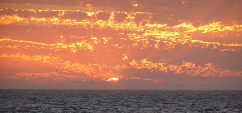 Free stock image of Sunset from the Beach created by Pixabay