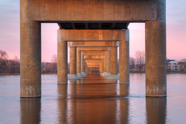 Free stock image of Twilight Bridge Pillars - HDR created by Nicolas Raymond