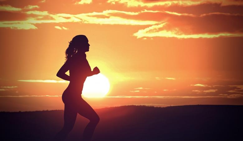 Free stock image of Young Woman Jogging at Sunset created by Jack Moreh