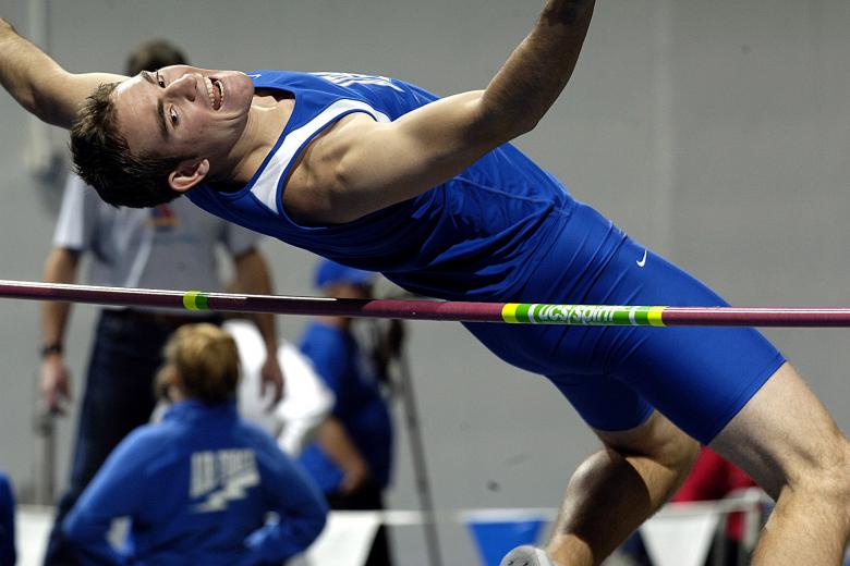 Free stock image of High Jumper in Blue created by Pixabay