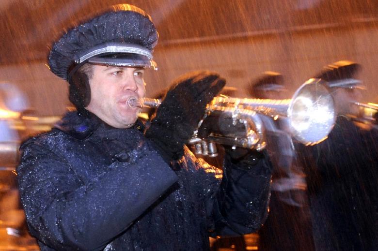 Free stock image of Trumpeter in the Rain created by Pixabay