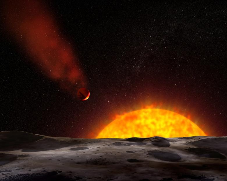 Free stock image of Sun from the Moon created by Pixabay