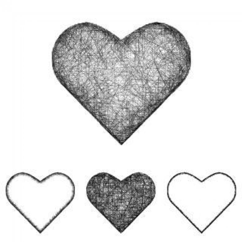 Free stock image of Vector Heart Icon Set created by David Zydd