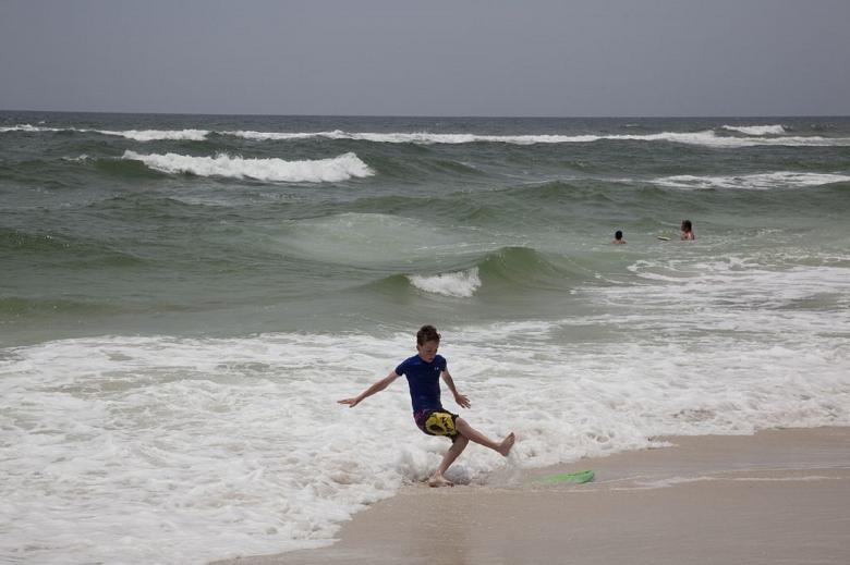 Free stock image of Kid Playing with the Wave created by Pixabay