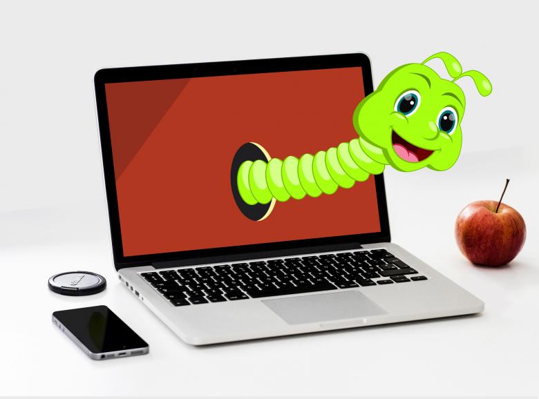 Free stock image of Worm Cartoon and Apple created by Jack Moreh