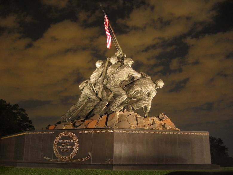 Free stock image of US Marines War Memorial  created by Pixabay