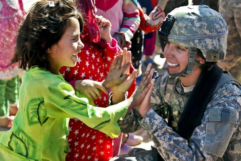 Free stock image of Soldier Playing with Kids created by Pixabay