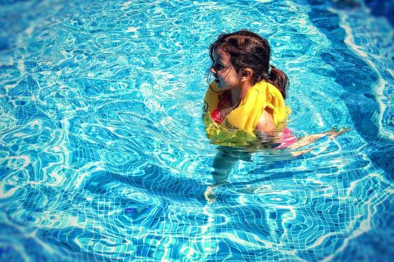 Free stock image of Little Girl Learning To Swim created by Jack Moreh