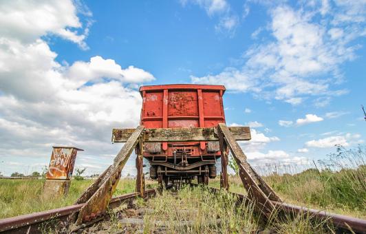 Free Stock Photo of Old Standing Train