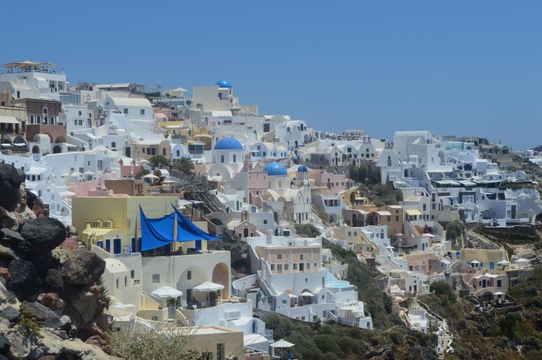 Free stock image of Santorini Island created by Pixabay