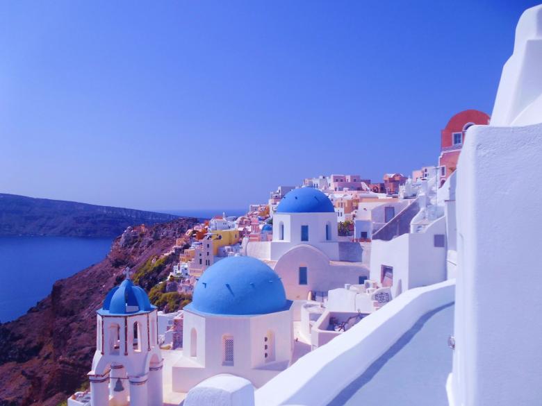 Free stock image of Santorini Island created by Pixabay