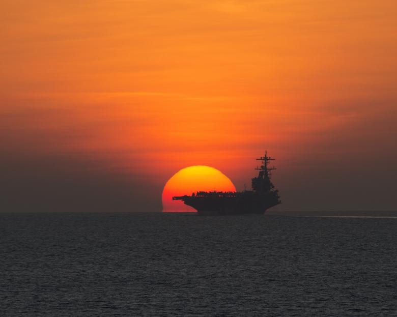 Free stock image of Sunset on the Ocean created by Pixabay