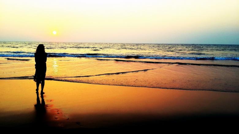 Free stock image of Sunset on the Beach created by Pixabay
