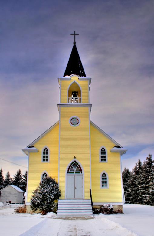 Free stock image of Yellow Church created by Pixabay