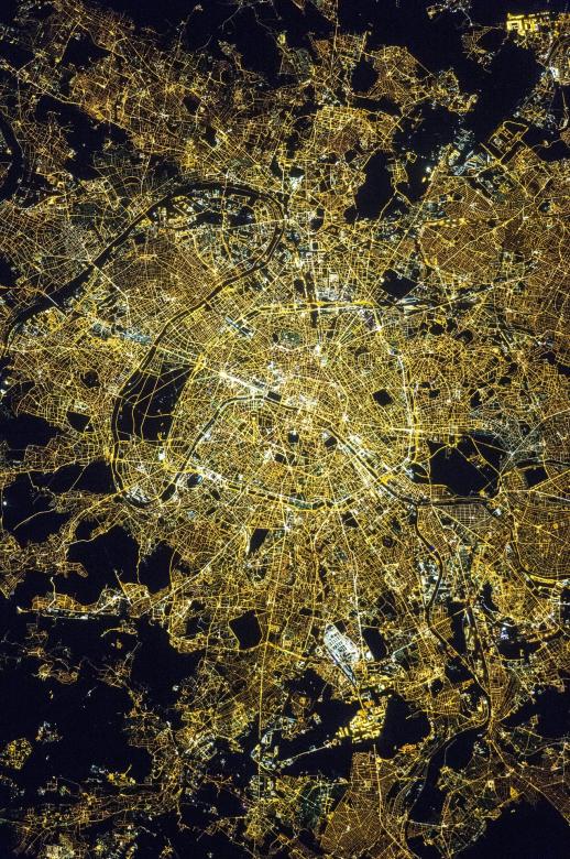 Free stock image of Paris From Space created by Pixabay