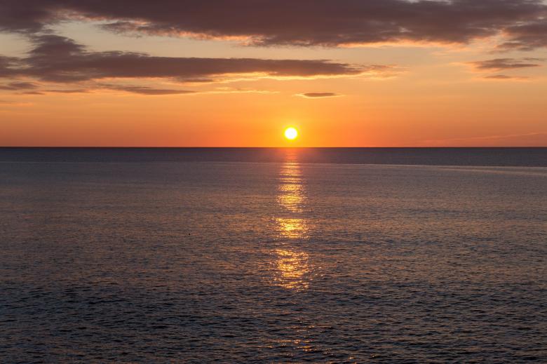 Free stock image of Sunset on the Ocean created by Pixabay