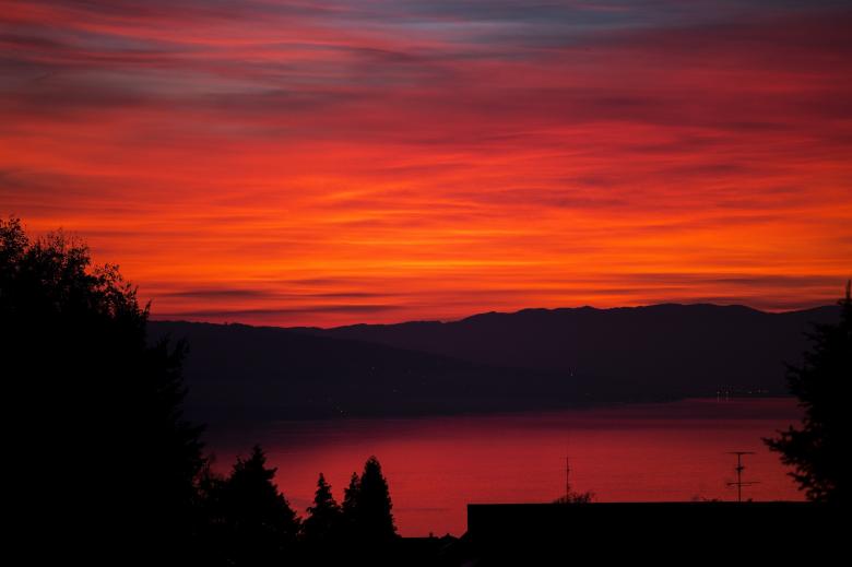 Free stock image of Red Sunset created by Pixabay