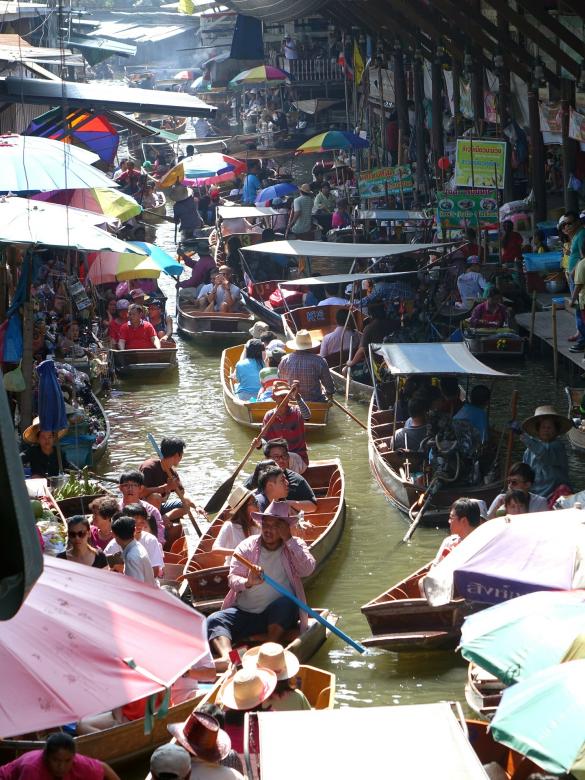 Free stock image of Saduak Floating Market created by Pixabay