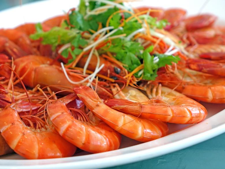Free stock image of Steamed Prawns created by Pixabay