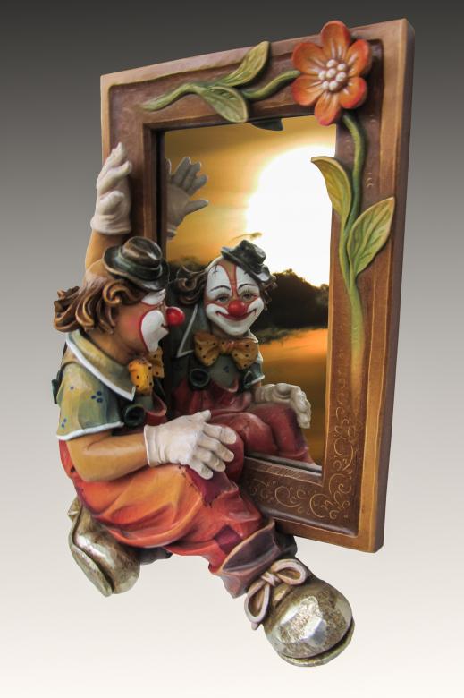 Free stock image of Clown through the Mirror created by Pixabay