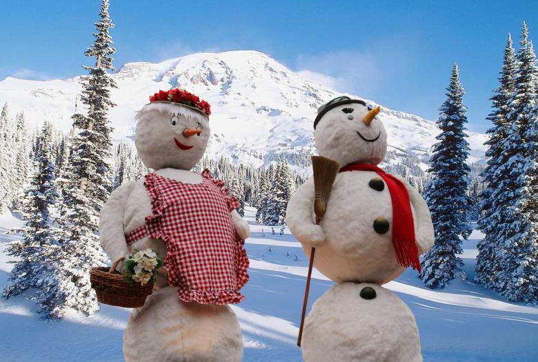 Free stock image of Snowmen in Winter created by Pixabay